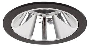BRUMBERG Apollo Mini, neted, rotund, DALI, 3.000 K, negru, reglabil, Negru, Studiu / Birou, Aluminiu, Modern, Plafon încastrat