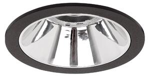 BRUMBERG Apollo Mini, neted, rotund, DALI, 3.500 K, negru, reglabil, Negru, Studiu / Birou, Aluminiu, Modern, Plafon încastrat