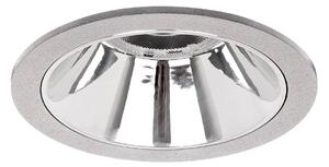 BRUMBERG Apollo Mini, neted, rotund, DALI, 3.000 K, argintiu, reglabil, Metalic, Studiu / Birou, Aluminiu, Modern, Plafon încastrat