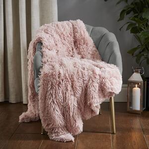Cuvertură roz din micropluș pentru pat dublu 245x280 cm Cuddly – Catherine Lansfield