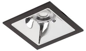 BRUMBERG Apollo Mini reflector neted, rotund, 3.000 K, negru, Negru, Studiu / Birou, Aluminiu, Modern, Plafon încastrat