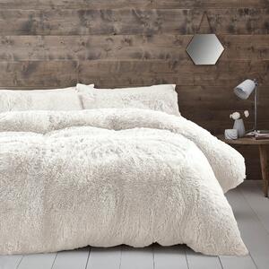 Lenjerie de pat albă din micropluș pentru pat de o persoană 135x200 cm Cuddly – Catherine Lansfield