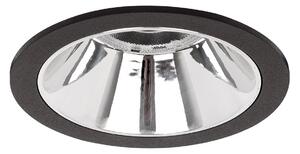 BRUMBERG Apollo Mini, reflector neted, rotund, 3.000 K negru, Negru, Studiu / Birou, Aluminiu, Modern, Plafon încastrat