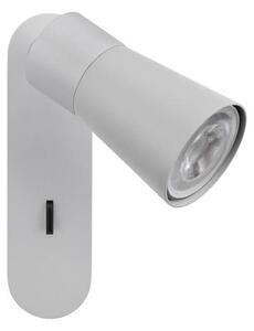 SLV Aplică de perete Puri 2.0 Cone, gri, lățime 15 cm, metal, reglabil, Gri, Camera de zi / sufragerie, Aluminiu, Modern
