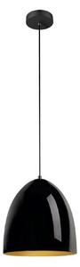SLV Lampă suspendată Para Cone, Ø 30 cm, negru/auriu, reglabil, Negru, Camera de zi / sufragerie, Aluminiu, Modern