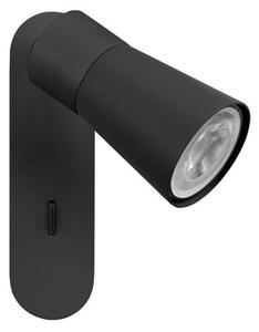 SLV Aplică de perete Puri 2.0 Cone, negru, lățime 15 cm, metal, reglabil, Negru, Camera de zi / sufragerie, Aluminiu, Modern