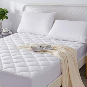 Protectie saltea matlasata cu elastic 90×200 cm – alb