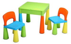 Set măsuță și scaune pentru copii New Baby 3 buc., colorat