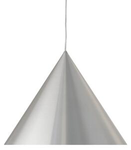 FRANDSEN Lampă suspendată Benjamin, Ø 46 cm, aluminiu periat, E27, reglabil, Metalic, Camera de zi / sufragerie, Aluminiu, Design