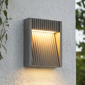 Lucande Aplică LED pentru exterior Tavion, 16 cm, antracit, IP65, Negru, Aluminiu, Modern