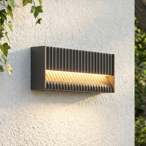 Lucande LED-aparat de iluminat exterior Tavion, 25 cm, antracit, IP65, Negru, Aluminiu, Modern