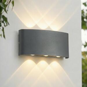 Lindby LED-Aparec de iluminat exterior Ithan, 3 becuri, antracit, 17 cm, Negru, Aluminiu, Modern