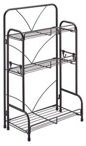 Raft organizator, At Performance, multifuntional, cu 3 etajere, metal, maro, inchis 35.5 cmX19.5 cmX 59.5cm