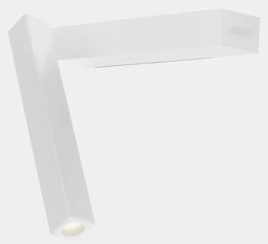 LEDS-C4 Hall Lumină de citit subțire montată pe perete cu LED alb, Alb, Camera de zi / sufragerie, Metal, Modern, Perete unghiular