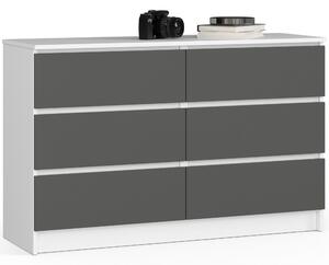 Comodă cu sertare Kapil (alb + grafit). Promo -13%. 1152024