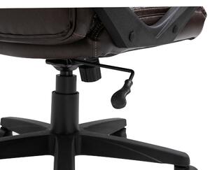 Vinsetto Fotoliu de birou ergonomic compatc cu roti rotative la 360° inaltime ajustabila pentru casa si birou din piele PU Maro inchis