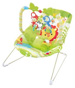 Scaun pentru copii, AT PERFORMANCE®, Metal/Textil, cu vibratii si sunete, cu model de animalele junglei, Multicolor