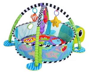 Centru de activitati multifunctional interactiv pentru copii si bebelusi, At Performance, 3 in 1 tip tarc, cu Bile moi multicolore si Jucarii interact