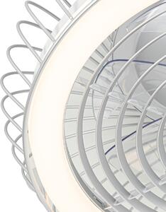 Ventilator inteligent de tavan argintiu cu LED cu telecomandă - Crowe