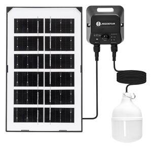 Lustră LED solară cu senzor Aigostar LED/35W/12V 3000 mAh 6500K d. 10 cm