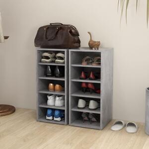 Pantofare, 2 buc., gri beton, 31,5x35x70 cm, lemn prelucrat