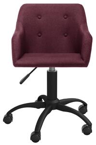 Scaun de masă pivotant, violet, material textil