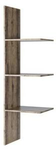 Raft Jagger, stejar inchis, PAL laminat, 47x40x162 cm