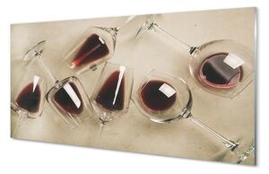 Tablouri pe sticlă pahare de vin