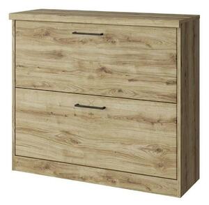 Pantofar DOORSET, stejar navarra, PAL laminat, 90x31x81 cm