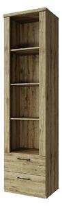 Biblioteca DOORSET, stejar navarra, PAL laminat, 55x41x210 cm