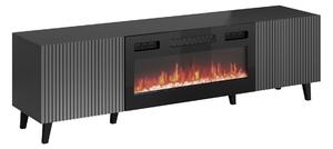 Comodă TV Comes II, Antracit, Negru, MDF, PAL laminat, 50x181x42cm, 47 kg