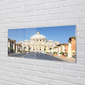 Tablouri pe sticlă Catedrala Roma străzi clădiri