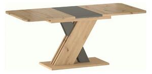 Masa extensibila EXEL, stejar artisan/gri antracit, PAL laminat, 140/1