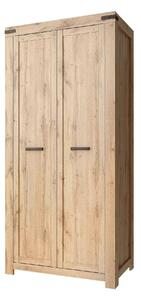 Dulap MORTIZ, stejar wotan, PAL laminat, cu 2 usi, 104x40x220 cm
