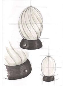Halo Design - Twist Oval Lampă de Masă Opal/Brass