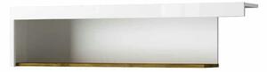 Raft TORINO, alb lucios, 130x22x31 cm