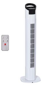 HOMCOM Ventilator tip Coloana Turn cu Telecomanda si Oscilatie, 3 Functii 3 Viteze, Timer 7.5 Ore, Ф20x78.5cm | Aosom Romania