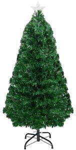 HomCom brad artificial, pom de Craciun, brad verde cu 16 becuri LED, decoratiune de Craciun 120 cm | AOSOM RO
