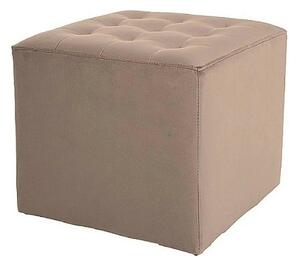 Taburet LORI, stofa catifelata bej deschis - Bluvel 28, 39x39x34 cm