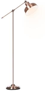 HOMCOM Lampq de podea de 148cm cu abajur reglabil, baza rotunda, comutator cu pedala, metal, bronz, 68.5x25x148 cm
