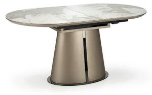 Masa moderna extensibila ROBINSON, bej/cappuccino, ceramica, 160/200x9