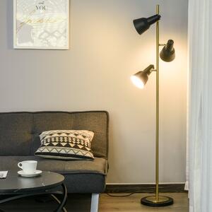 Lampa de podea de 150 cm cu 3 abajururi reglabile, baza rotunda, metal, bronz, 32x32x150 cm HOMCOM | Aosom RO