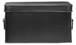 LABEL51 Cutie de depozitare Media, negru antichizat, 27x21x16 cm, L GS-12.060