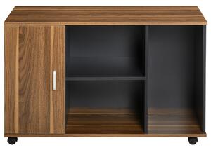 Dulapior de Birou Modern pentru Casa si Cabinet 100x40x66cm Nuc gri HOMCOM | Aosom RO