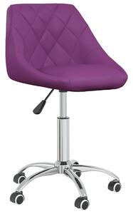 Scaun de birou pivotant, violet, piele ecologică