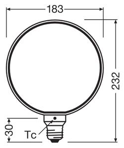 Bec LED vintage cu filament E27/4W/230V 1800K - Osram