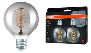 Set de 2 becuri LED dimabile cu filament vintage E27/7,8W/230V 1800K - Osram
