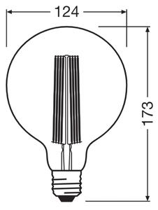 Bec LED dimabil VINTAGE FILAMENT E27/5,8W/230V 2200K - Osram