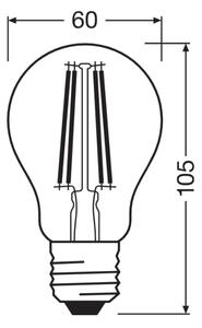 Bec LED cu senzor de amurg CLASSIC FILAMENT A60 E27/7,3W/230V 2700K -Osram