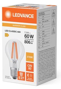 Bec LED cu senzor de amurg CLASSIC FILAMENT A60 E27/7,3W/230V 2700K -Osram